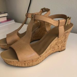 Nude/Tan Franco Sarto Wedges - Size 11